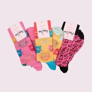 NWT Happy Socks - Size 7-11 Women's - 3 pairs
